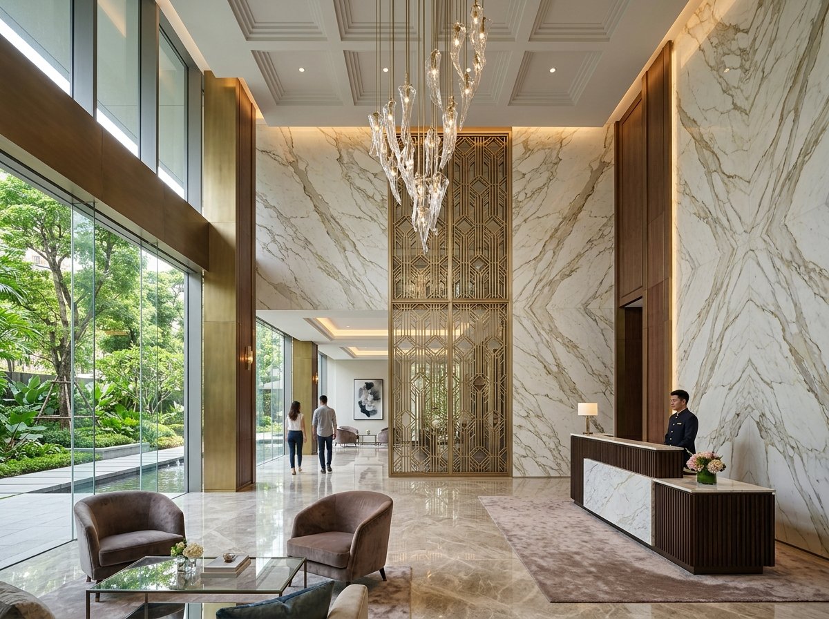 Park Lane Double-Height Grand Arrival Lobby